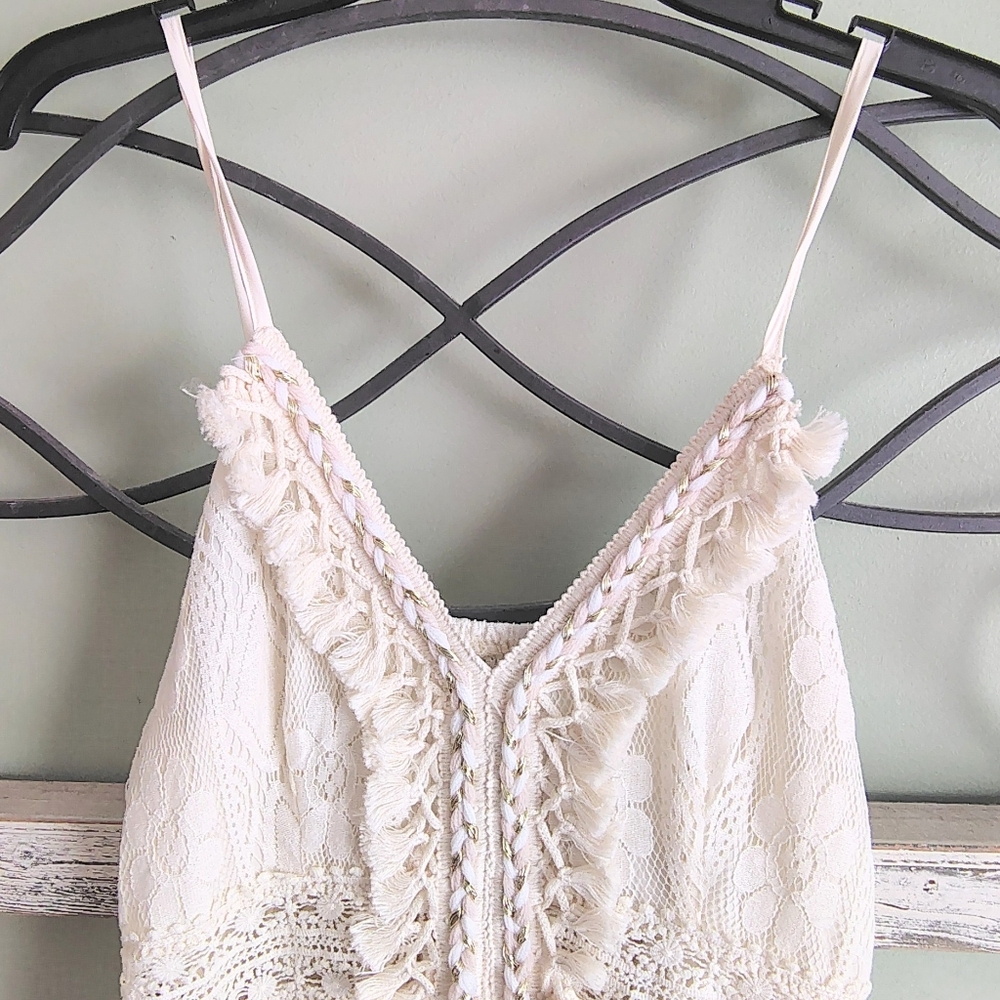 Cupshe Ivory Lace Dress